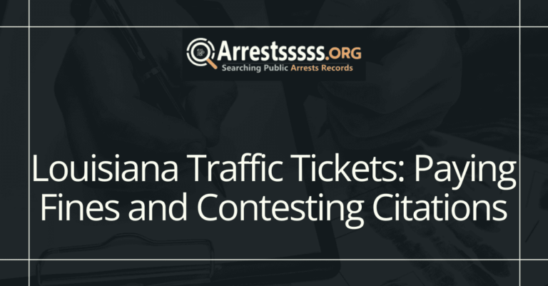 Louisiana Traffic Tickets: Paying Fines and Contesting Citations