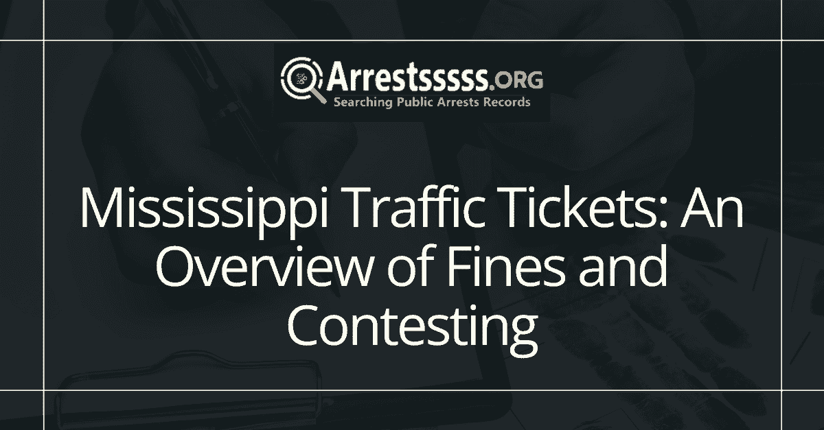 Mississippi Traffic Tickets An Overview of Fines and Contesting