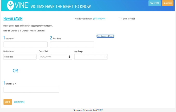 Hawaii Inmate Records